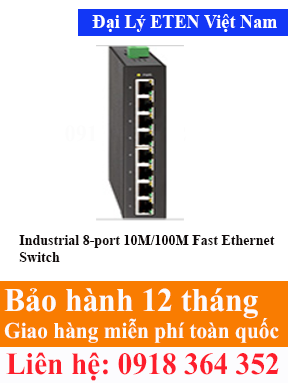 Model : IFE-2800, Industrial 8-port 10M/100M Fast Ethernet Switch Eten Việt Nam Eten VietNam