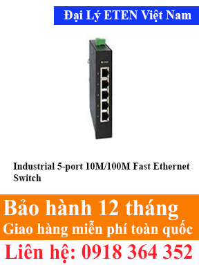 Model : IFE-2500,  Industrial 5-port 10M/100M Fast Ethernet Switch Eten Việt Nam Eten VietNam