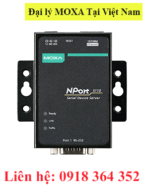 NPort 5150A Bộ chuyển 1 cổng  RS232 (DB9) sang Ethernet Moxa Việt Nam