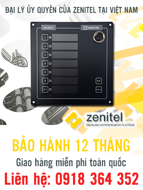 2340110021 - SPA-M6-D - PA Panel Dual with 6 Zones - Bảng kết nối Microphone - Zenitel Việt Nam