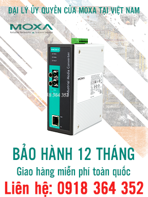 IMC-101-M-ST: Bộ chuyển đổi quang điện 10/100Mbps Moxa giá rẻ, Đại lý Moxa Việt Nam