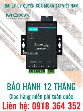 TCF-142-M-SC-T: Bộ chuyển đổi cổng nối tiếp RS232/485/422 sang quang giá rẻ, Đại lý Moxa Việt Nam