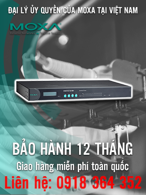 CN2510-16-48V - Máy chủ không đồng bộ 16 cổng RS-232 - đầu vào nguồn +/- 48 VDC - Moxa Việt Nam