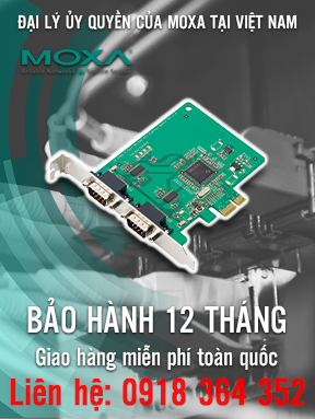 CP-102E - Card PCI chuyển đổi tín hiệu - 2 cổng RS-232 PCI Express x1 - 2-port RS-232 PCI Express x1 serial board - Moxa Việt Nam