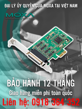 CP-114EL-DB25M - Card PCI chuyển đổi tín hiệu 4 cổng RS-232/422/485 (bao gồm cáp đực DB25) - Moxa Việt Nam