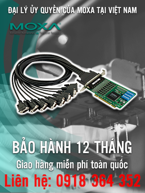 CP-138U - Card PCI chuyển đổi tín hiệu - 8 cổng RS 422/485 - nhiệt độ hoạt động từ 0 đến 55 ° C - Moxa Việt Nam