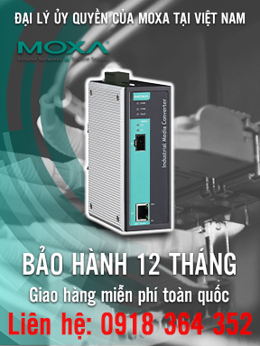 IMC-101G-T - Thiết bị chuyển đổi quang điện công nghiệp - 10/100 / 1000BaseT (X) sang 1000BaseSX / LX / LHX / ZX - Nhiệt độ hoạt động  -40 đến 75 ° C  - Moxa Việt Nam