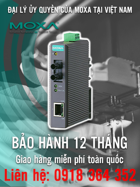 IMC-21-M-ST - Thiết bị chuyển đổi quang điện công nghiệp - 10 / 100BaseT (X) sang 100BaseFX - Đa chế độ, - Đầu nối ST - Moxa Việt Nam