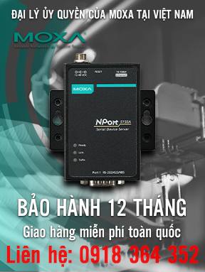 NPort 5150A-T - Bộ chuyển đổi 10/100M Ethernet sang 1 cổng RS-232/422/485 - Nhiệt độ hoạt động -40 đến 75 ° C - Moxa Việt Nam