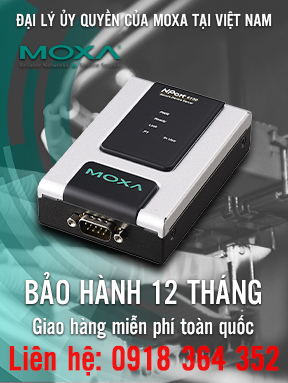 NPort 6150 - Bộ chuyển đổi 1 cổng RS-232/422/485 sang Ethernet - Có tính năng bảo mật - Moxa Việt Nam
