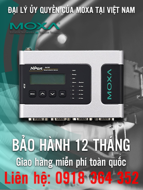 NPort 6450 - Bộ chuyển đổi 4 cổng RS-232/422/485 sang Ethernet - Có tính năng bảo mật - Moxa Việt Nam