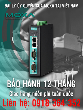 NPort IA5250AI-IEX - Bộ chuyển 2 cổng RS-232/422/485 sang ethernet - Bảo vệ chống sét lan truyền - 2 cổng 10 / 100BaseT (X) với IP đơn - Cách ly 2 kV - IECEx - Nhiệt độ hoạt động 0 đến 66 ° C - Moxa Việt Nam