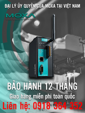NPort IAW5150A-6I/O - Bộ chuyển đổi 1 cổng RS-232/422/485 IEEE 802.11a / b / g / n - 4DI và 2 DO - Nhiệt độ hoạt động từ 0 đến 60°C - Moxa Việt Nam 