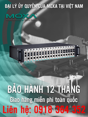 TRC-2190-AC - Bộ chuyển tín hiệu RS232/485/422 sang quang - Kiểu lắp Rack 19 - 110 đến 240 VAC - Moxa Việt Nam