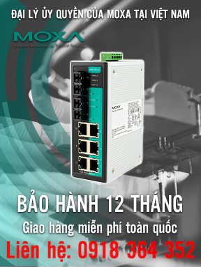EDS-408A-MM-SC-T - Bộ chuyển mạch Ethernet có quản lý với 6 cổng 10 / 100BaseT (X) - 2 cổng đa chế độ 100BaseFX với đầu nối SC - Nhiệt độ hoạt động -40 đến 75 ° C - Moxa Việt Nam