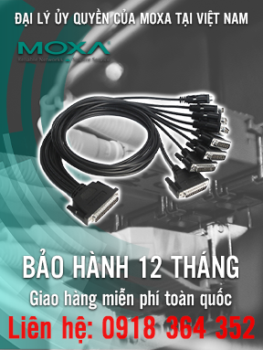 CBL-M78M9x8-100 - Cáp kết nối cổng đực DB78 đến 8 cổng đực DB25 -1 m - Moxa Việt Nam