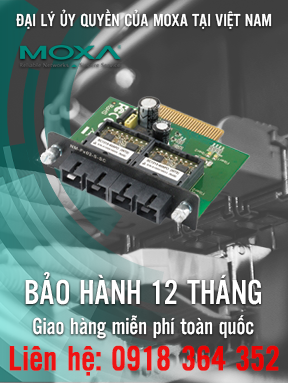 NM-FX02-S-SC-T - Mô-đun mở rộng mạng - Cổng sợi quang đầu nối SC - Chế độ đơn - Nhiệt độ hoạt động -40 đến 75℃ - Moxa Việt Nam