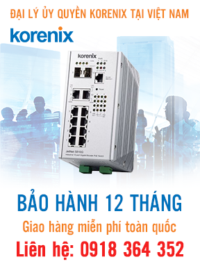 JetNet 5810G - Bộ chuyển mạch Ethernet tăng áp DC - 2 cổng Gigabit - Korenix Việt Nam