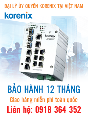 JetNet 5010G - Bộ chuyển mạch Ethernet - 10 cổng với 3 cổng Gigabit tích hợp quản lý - Korenix Việt Nam