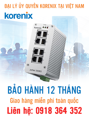 JetNet 3008G V2 - Bộ chuyển mạch Ethernet 8 cổng không quản lý - Korenix Việt Nam