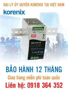 SDR-240-48 - Nguồn điện 240W 48 VDC DIN-Rail, 88-264VAC - Korenix Việt Nam