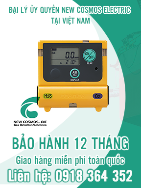 XOS-2200 - Máy đo H2S/O2 cá nhân - Personal H2S/O2 Monitor - New Cosmos Electric Việt Nam