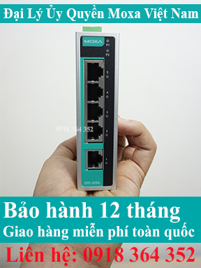 EDS-205A; Switch mạng Công Nghiệp; 5 cổng tốc độ 10/100M; Đại Lý Moxa Việt Nam 