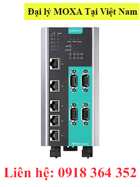 NPort S9450I-HV-T Bộ chuyển đổi 4 cổng  RS232/RS485/422 (DB9) sang 5 cổng Ethernet, dòng chịu nhiệt Moxa Việt Nam Moxa Vietnam