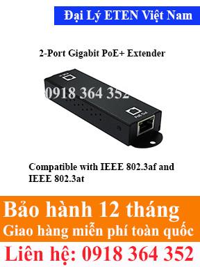 Model : PSD-311G, 2-Port Gigabit PoE+ Extender  Eten Việt Nam Eten VietNam