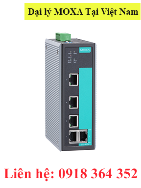 EDS-405A-EIP: Thiết bị chuyển mạch công nghiệp 5 cổng 10/100BaseT(X), nhiệt độ từ 0 đến 60°C, hỗ trợ chế độ EtherNet/IP, Moxa Việt Nam Đại Lý Moxa Việt Nam