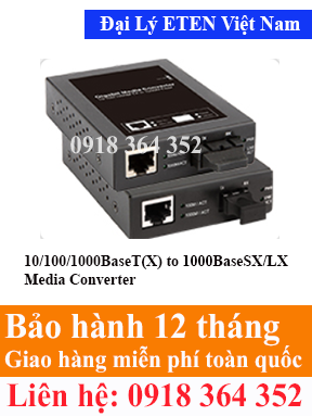 Model : EC-212R Series, 10/100/1000BaseT(X) to 1000BaseSX/LX Media Converter  Eten Việt Nam Eten VietNam