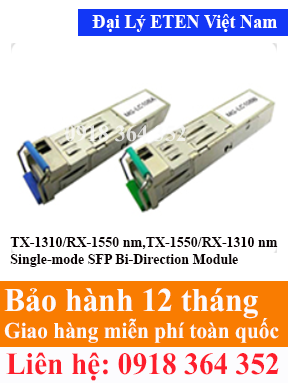 Model : MG-LC10BA / BB, TX-1310/RX-1550 nm,TX-1550/RX-1310 nm Single-mode SFP Bi-Direction Module Eten Việt Nam Eten VietNam