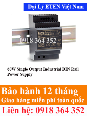 Model : HDR-60 Series, 60W Single Output Industrial DIN Rail Power Supply Eten Việt Nam Eten VietNam