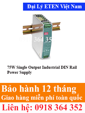 Model : EDR-75 Series, 75W Single Output Industrial DIN Rail Power Supply Eten Việt Nam Eten VietNam