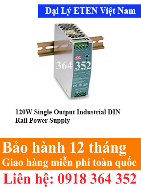 Model : EDR-120 Series, 120W Single Output Industrial DIN Rail Power Supply Eten Việt Nam Eten VietNam