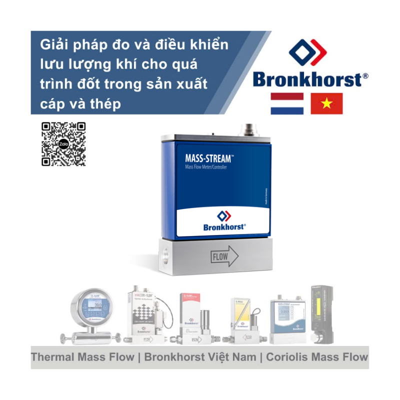 MASS-STREAM D-6310 Đồng hồ đo lưu lượng nhiệt trực tiếp cho khí, được bảo vệ IP65 Bronkhorst Vietnam