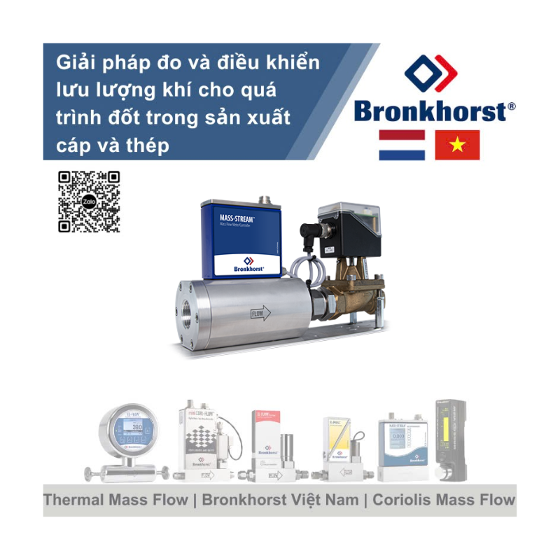 MASS-STREAM D-6383/BJ-1 Bộ điều khiển lưu lượng nhiệt trực tiếp cho khí, được bảo vệ IP65 Bronkhorst Vietnam