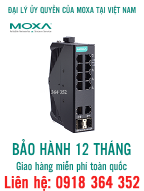 EDS-2010-ML-2GTXSFP-T - Switch Ethernet - Unmanaged với 8 cổng - 2 cổng combo gigabit Ethernet -10 to 60°C - Đại lý switch mạng công nghiệp - Moxa Việt Nam