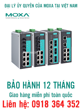 EDS-408A - Bộ chuyển mạch Ethernet - Managed - 8 cổng với 3 cổng cáp quang - Moxa Việt Nam