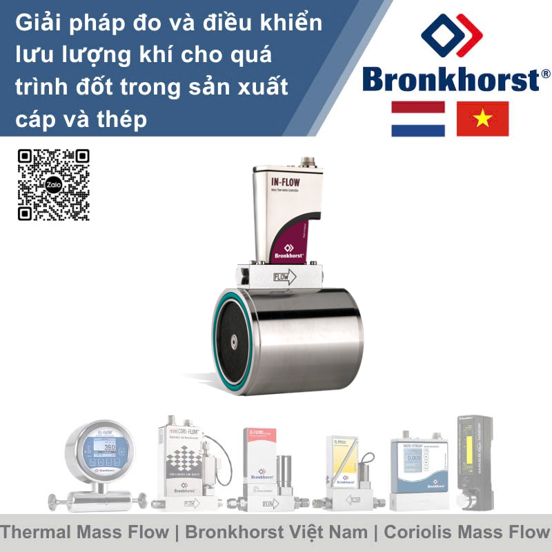 IN-FLOW High-Flow F-106AI Đồng hồ đo lưu lượng khối kiểu công nghiệp cho lưu lượng khí cao Bronkhorst Vietnam