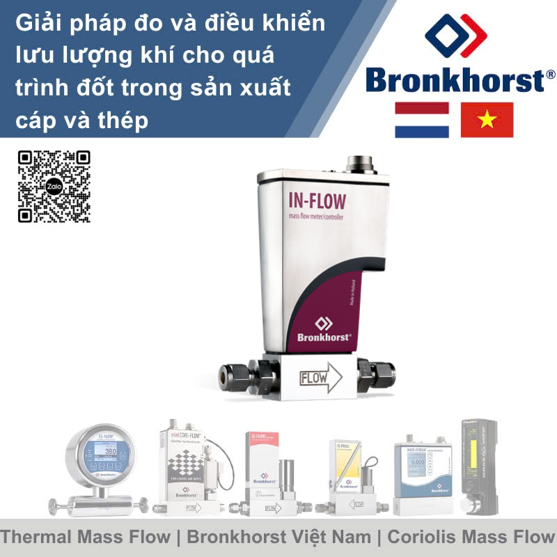 IN-FLOW F-110CI Đồng hồ đo lưu lượng nhiệt kiểu công nghiệp cho khí Bronkhorst Vietnam