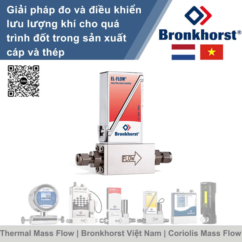 EL-FLOW Select F-111AC Đồng hồ đo lưu lượng nhiệt kỹ thuật số cho khí Bronkhorst Vietnam