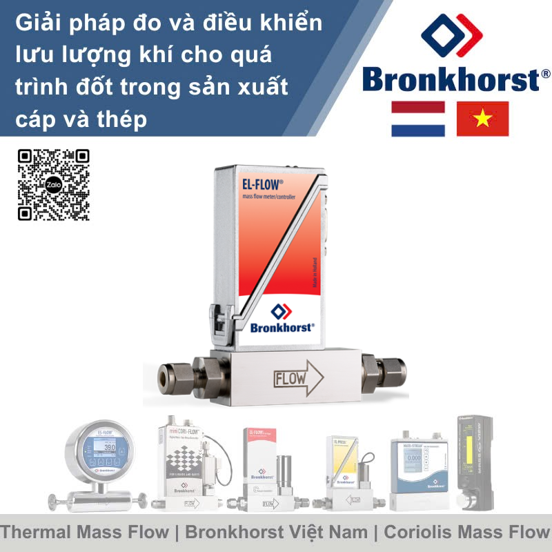 EL-FLOW Select F-111B Đồng hồ đo lưu lượng nhiệt kỹ thuật số cho khí Bronkhorst Vietnam