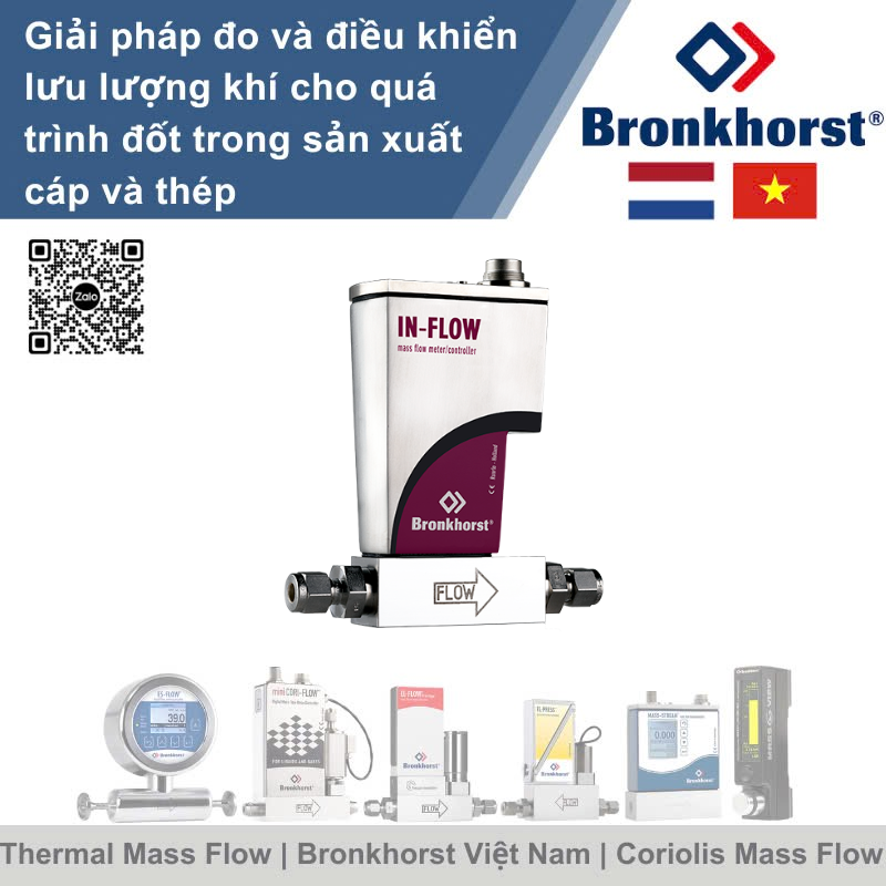 IN-FLOW F-111BI Đồng hồ đo lưu lượng nhiệt kiểu công nghiệp cho khí Bronkhorst Vietnam 