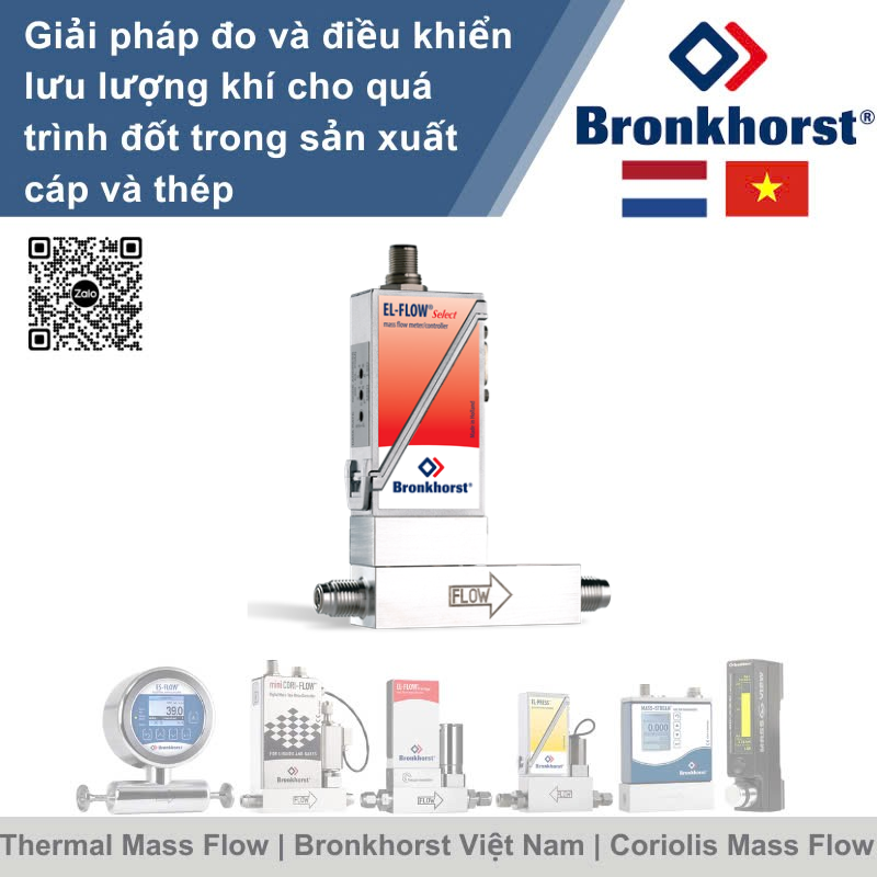 EL-FLOW Metal Sealed F-111CM Đồng hồ đo lưu lượng khí kín bằng kim loại Bronkhorst Vietnam