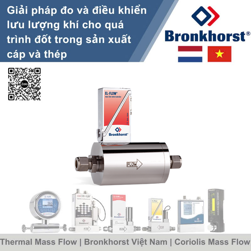 EL-FLOW Select F-113AC Đồng hồ đo lưu lượng nhiệt kỹ thuật số cho khí Bronkhorst Vietnam