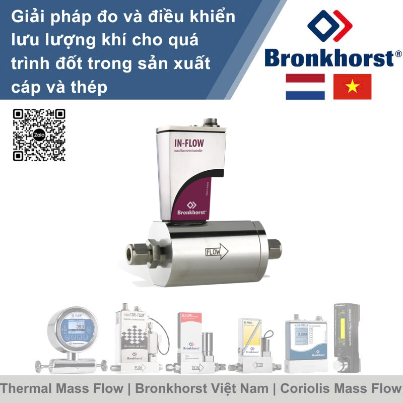 IN-FLOW F-113AI Đồng hồ đo lưu lượng nhiệt kiểu công nghiệp cho khí Bronkhorst Vietnam