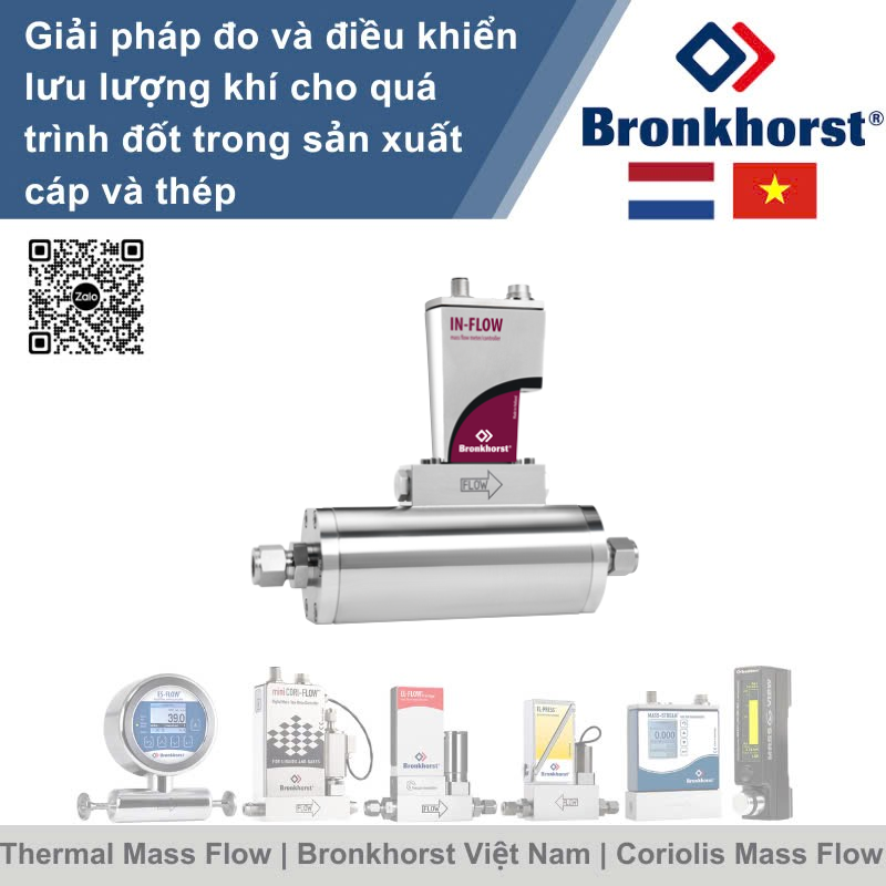 IN-FLOW High-Flow F-116AI Đồng hồ đo lưu lượng khối kiểu công nghiệp cho lưu lượng khí cao Bronkhorst Vietnam