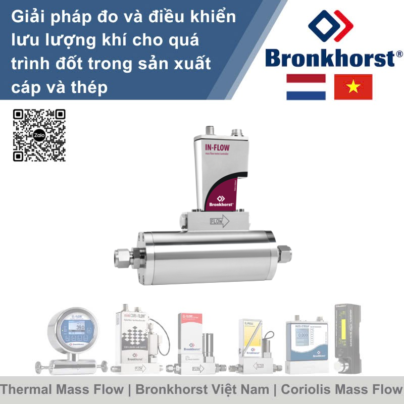 IN-FLOW High-Flow F-116BI Đồng hồ đo lưu lượng khối kiểu công nghiệp cho lưu lượng khí cao Bronkhorst Vietnam