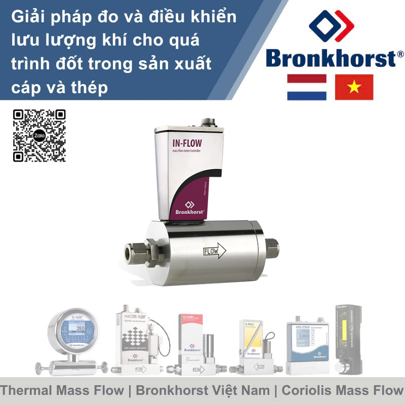 IN-FLOW F-123MI Đồng hồ đo lưu lượng khối lượng áp suất cao cho khí, kiểu công nghiệp Bronkhorst Vietnam